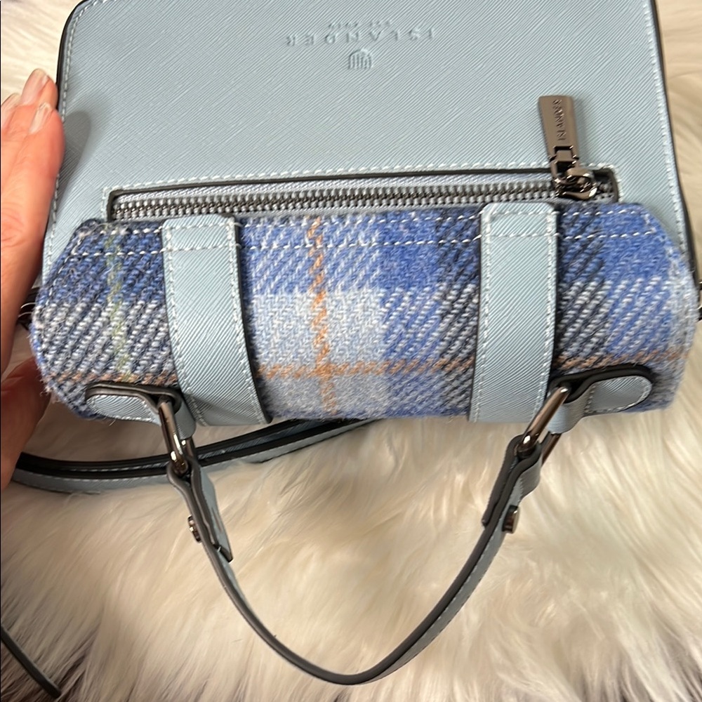 Harris Tweed Islander Blue Tartan Satchel Crossbody Bag NWOT- From Scotland - Picture 16 of 16